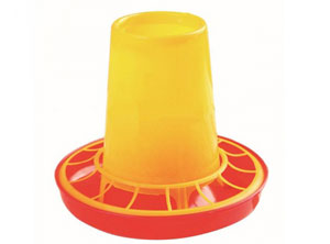 Plastic chicken feeder