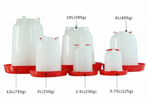 Plastic chicken waterers